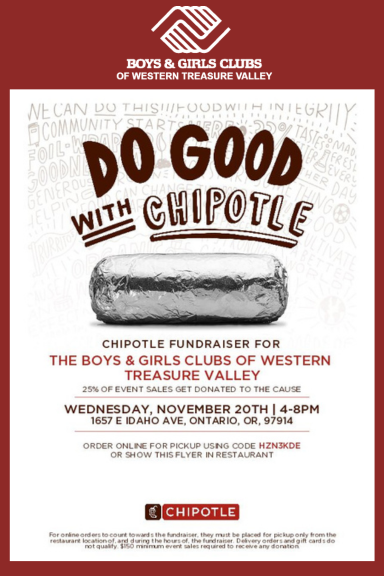 Boys & Girls Clubs Chipotle Fundraiser